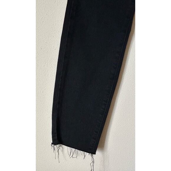 PAIGE Verdugo Ankle Raw Hem Midrise Skinny Jean With Stretch Black NWT Size‎ 24 - Picture 4 of 10